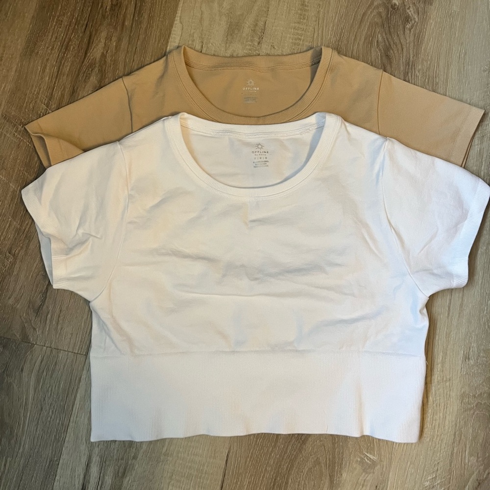 2 Offline by Aerie Sidewalk Seamless Cropped T-shirt